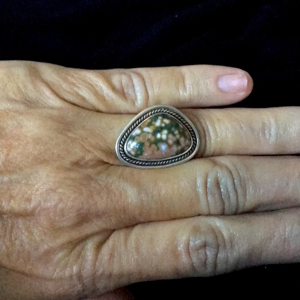 Sterling Silver Ocean Jasper Ring